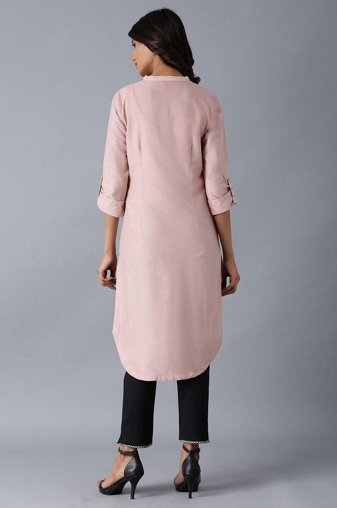 Pink Straight kurta - wforwoman