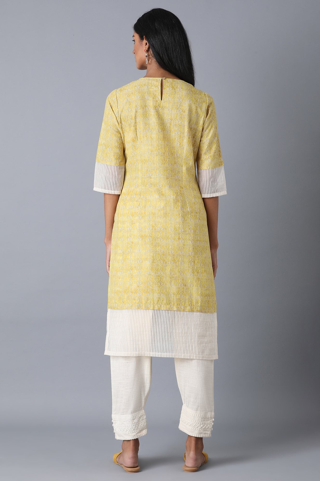 Yellow Straight kurta