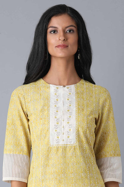 Yellow Straight kurta