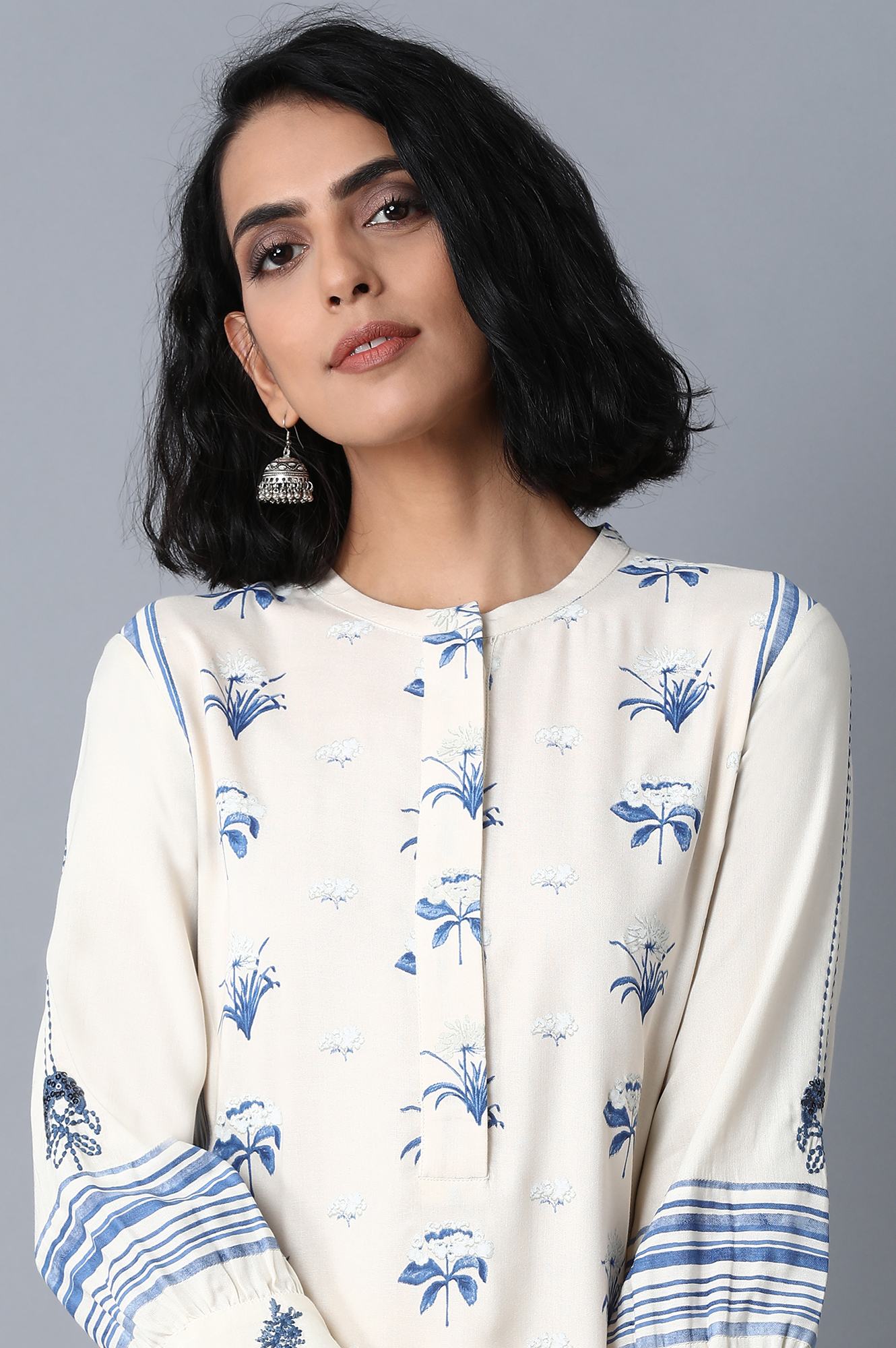 Blue Booti Print kurta