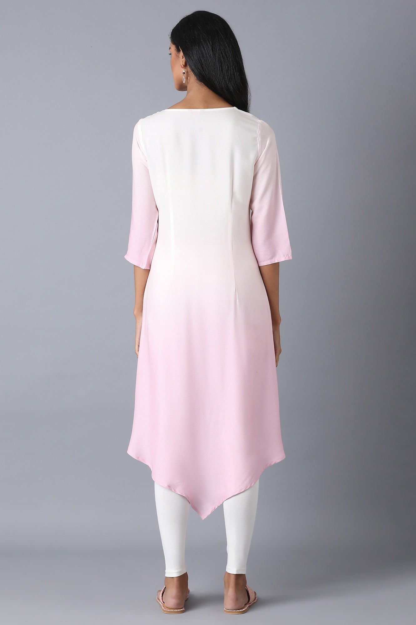 Bubblegum Pink Asymetric kurta