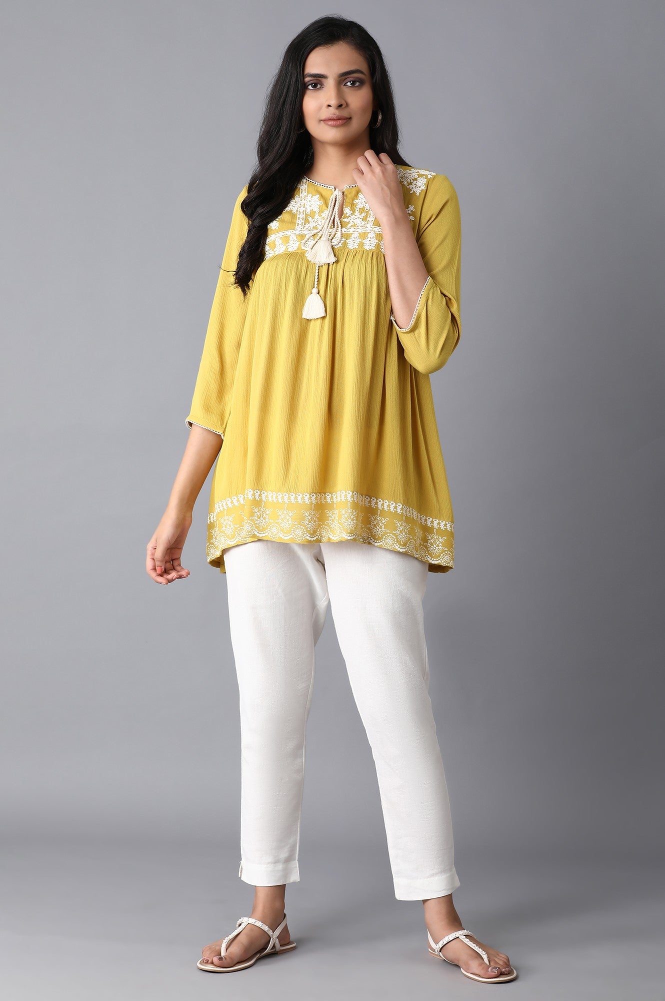 Yellow Gathered Top