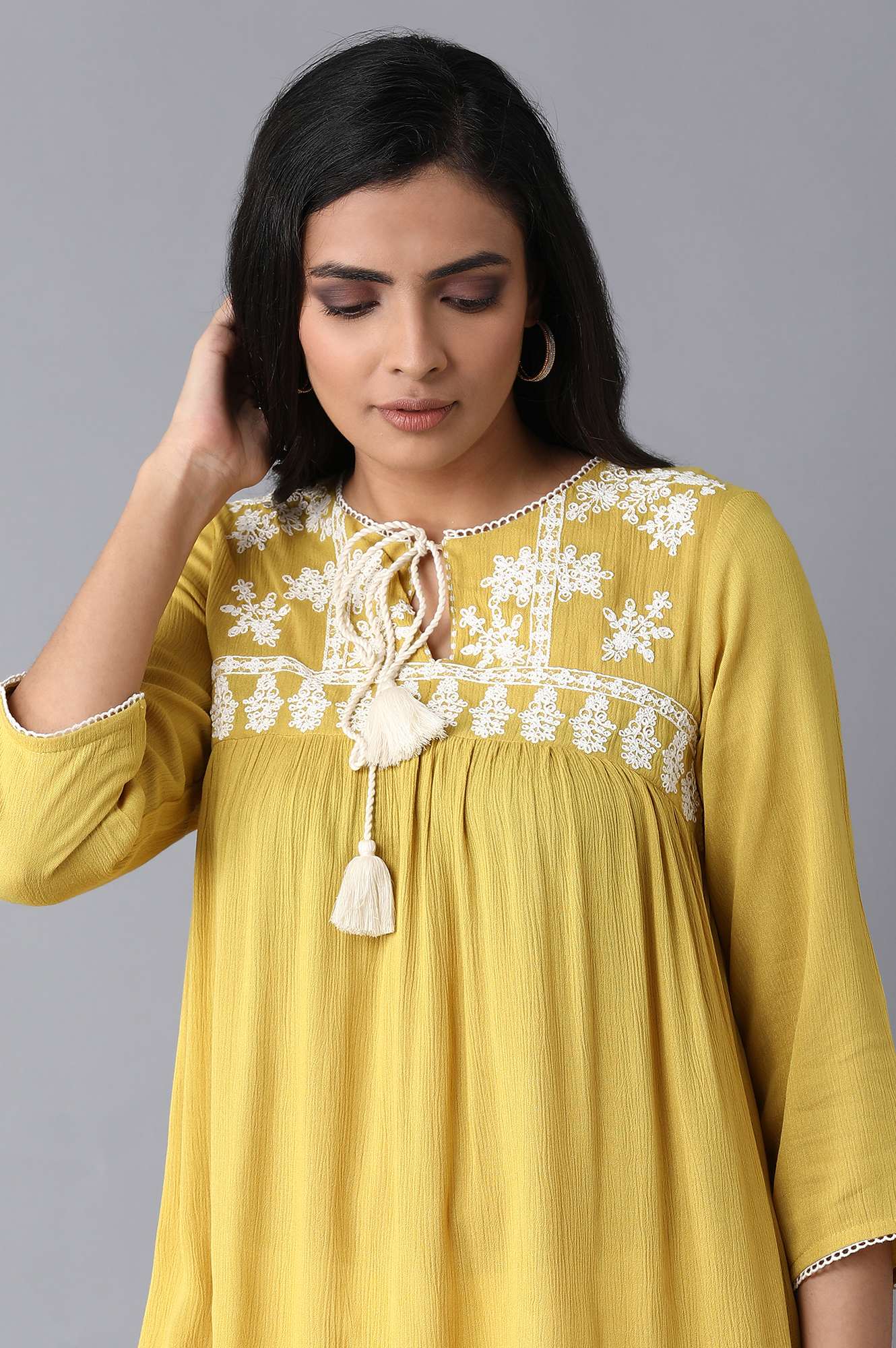 Yellow Gathered Top