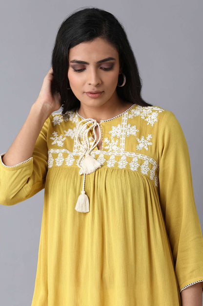 Yellow Gathered Top