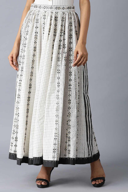 Black and White Printed Skirt