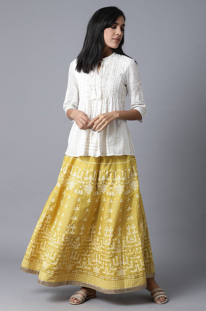 Mustard Yellow Kalidar Skirt