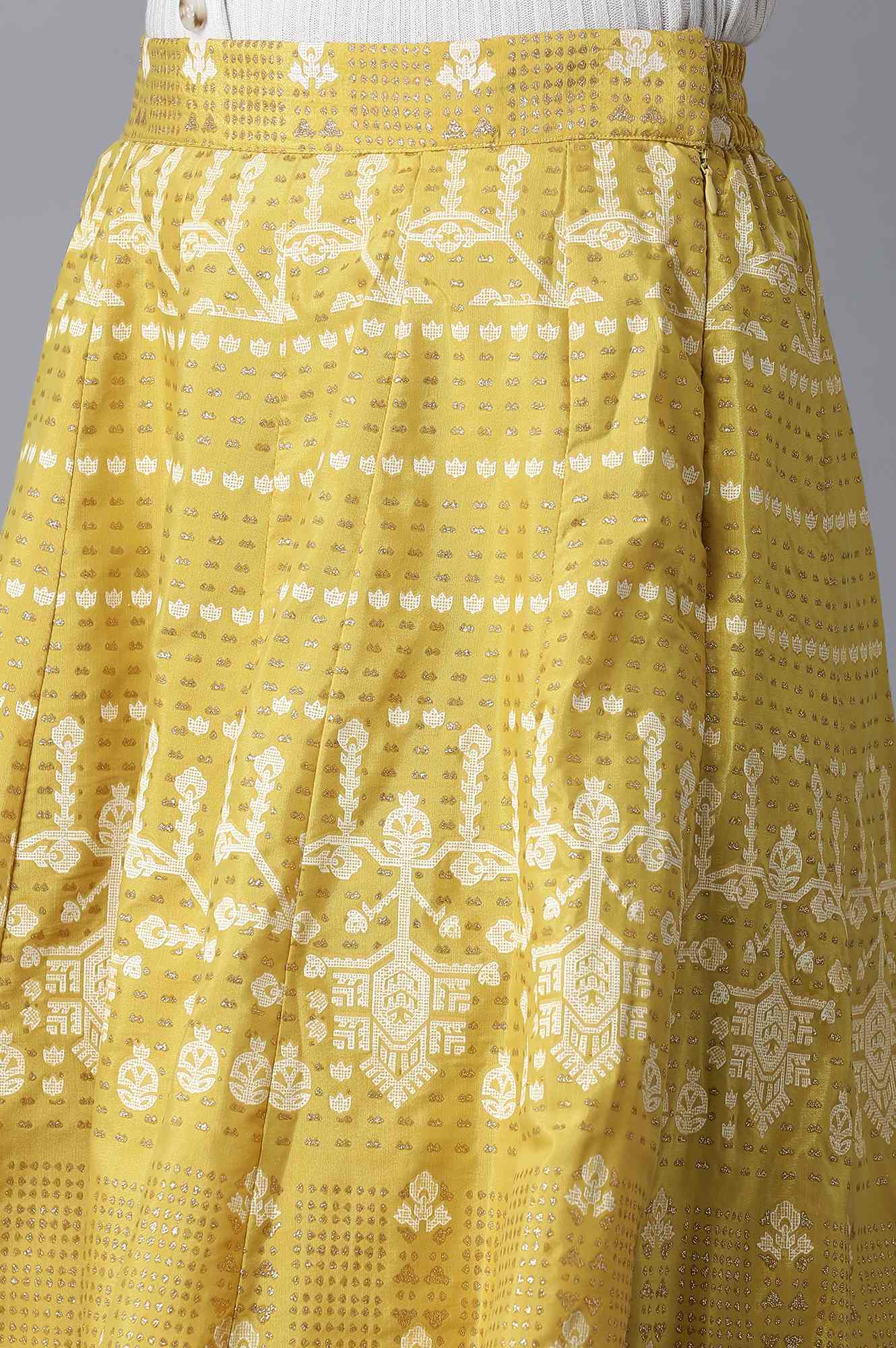 Mustard Yellow Kalidar Skirt