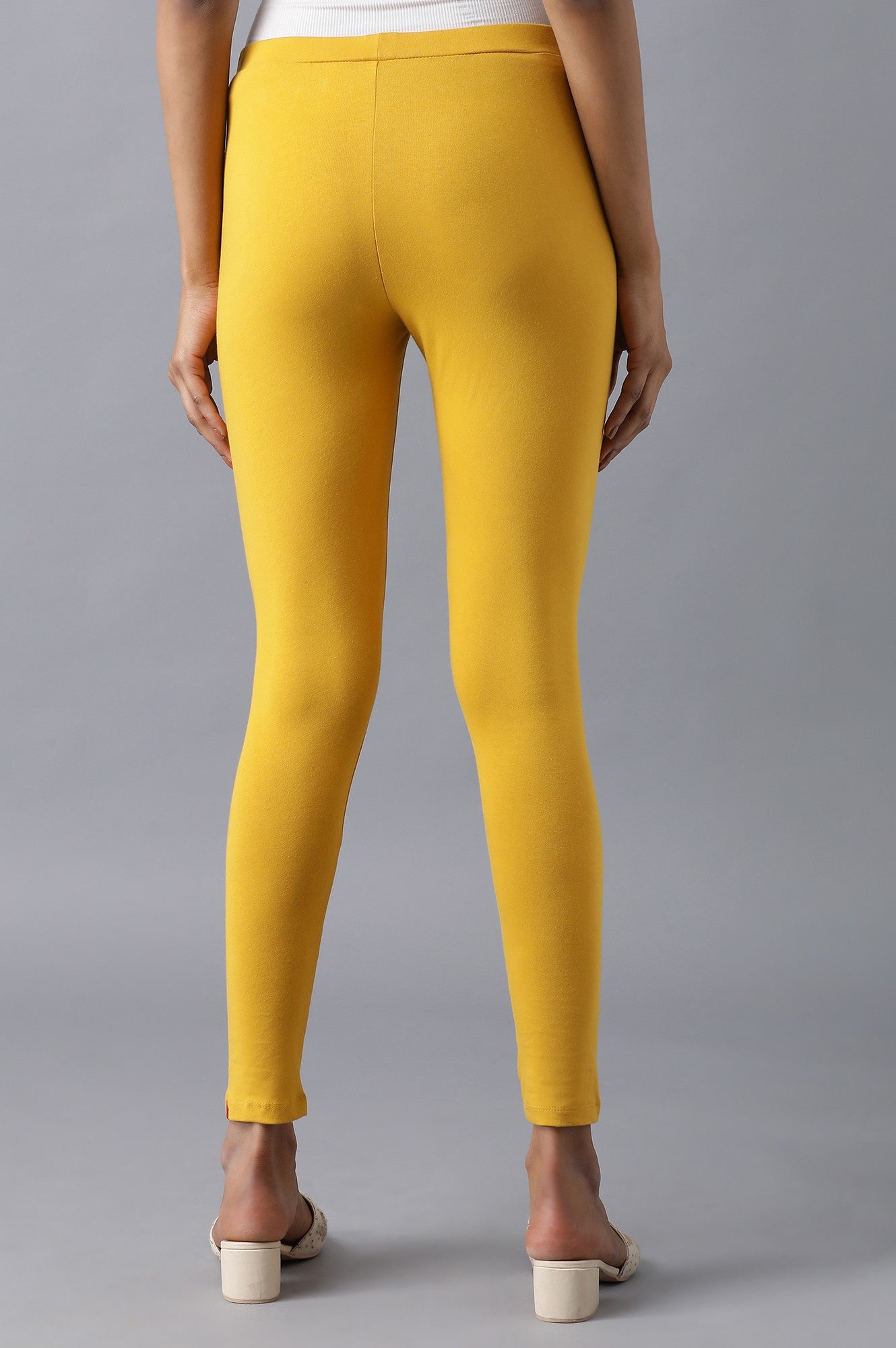 Yellow Solid Tights