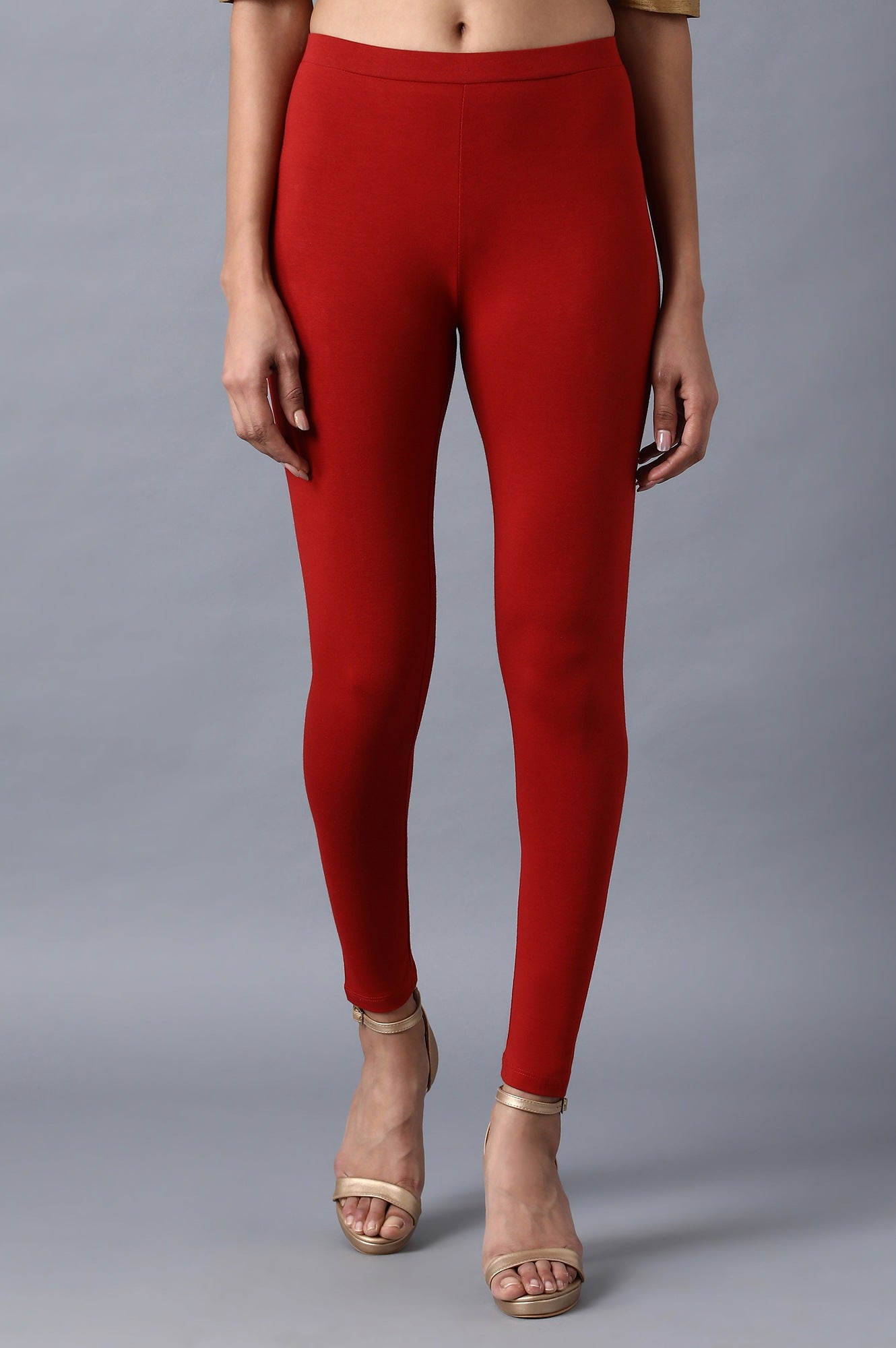 Red Solid Tights