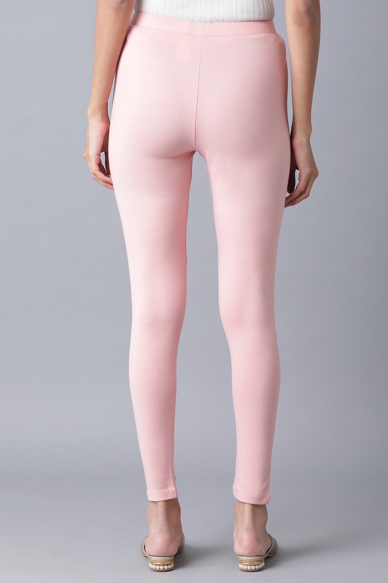 Rose Pink Solid Tights