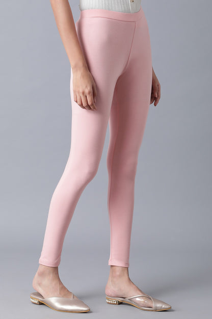 Rose Pink Solid Tights