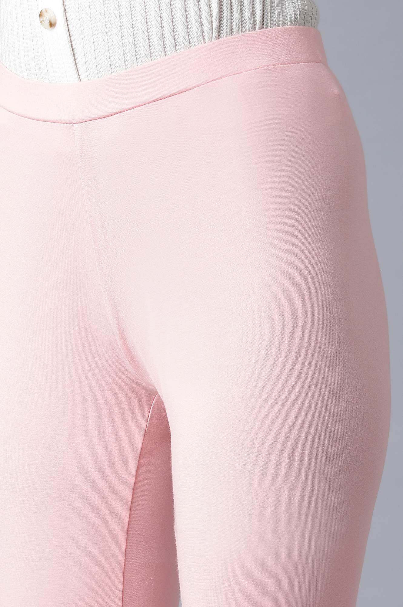 Rose Pink Solid Tights