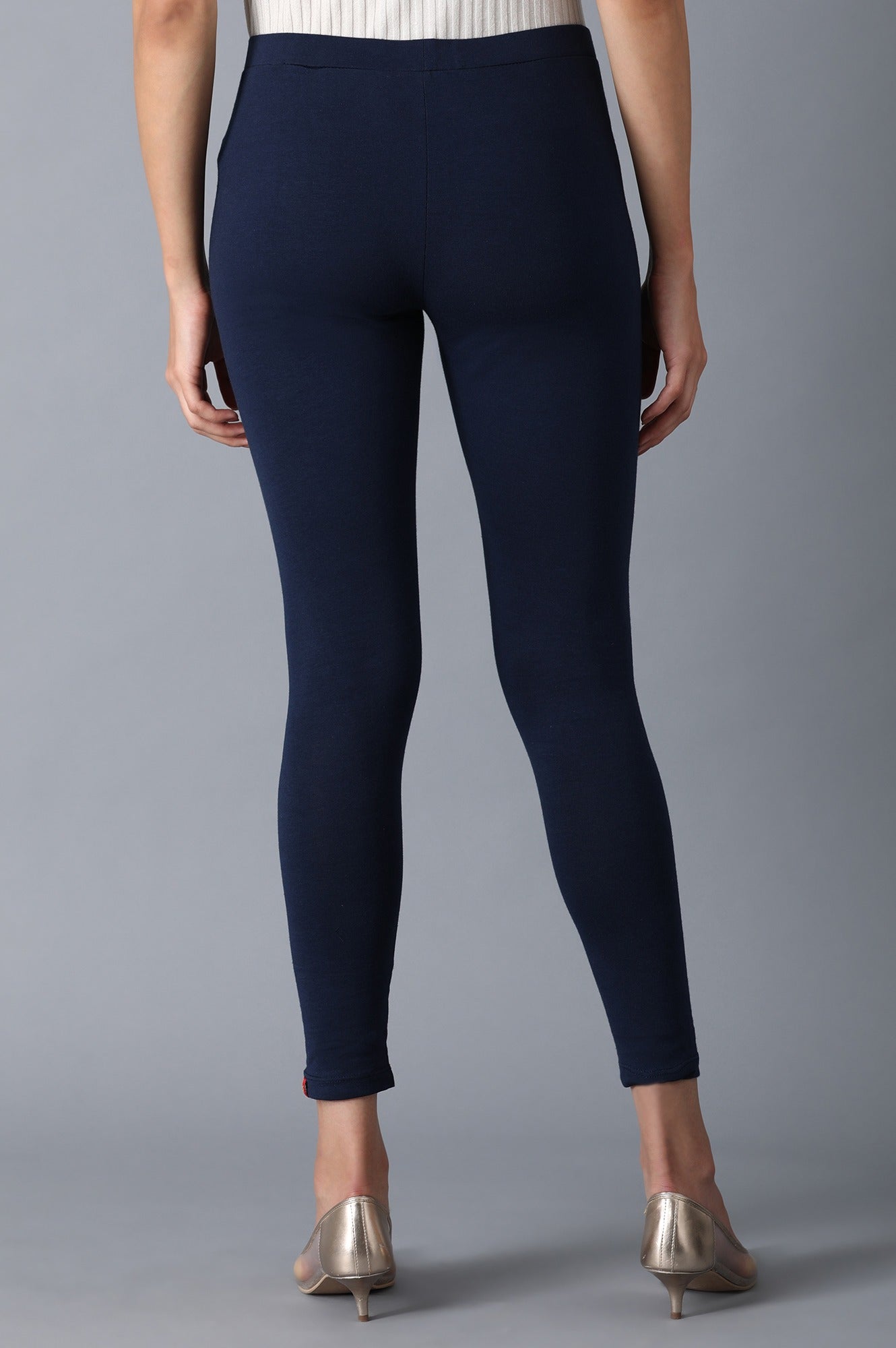 Navy Blue Slim Fit Tights