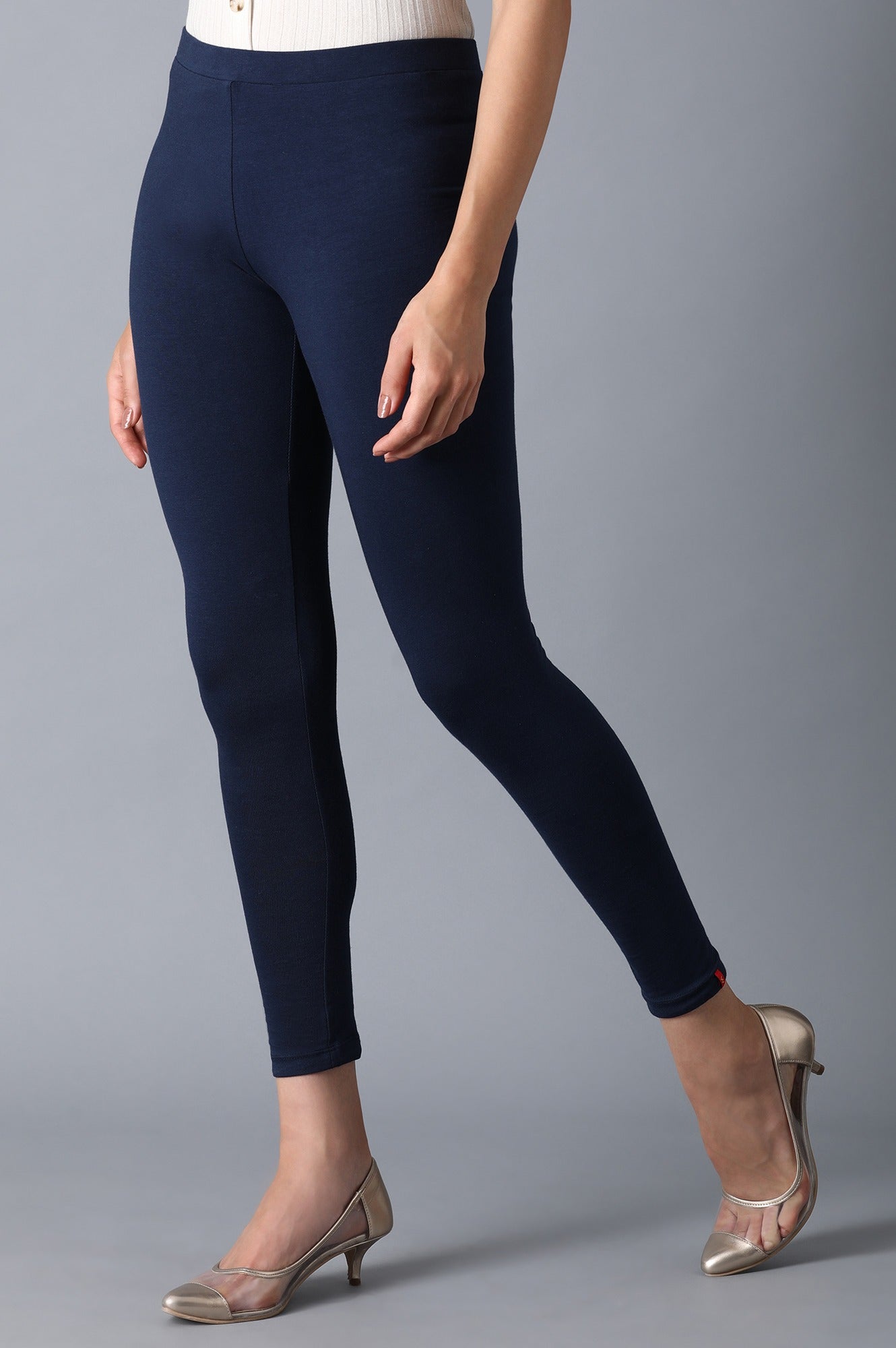 Navy Blue Slim Fit Tights