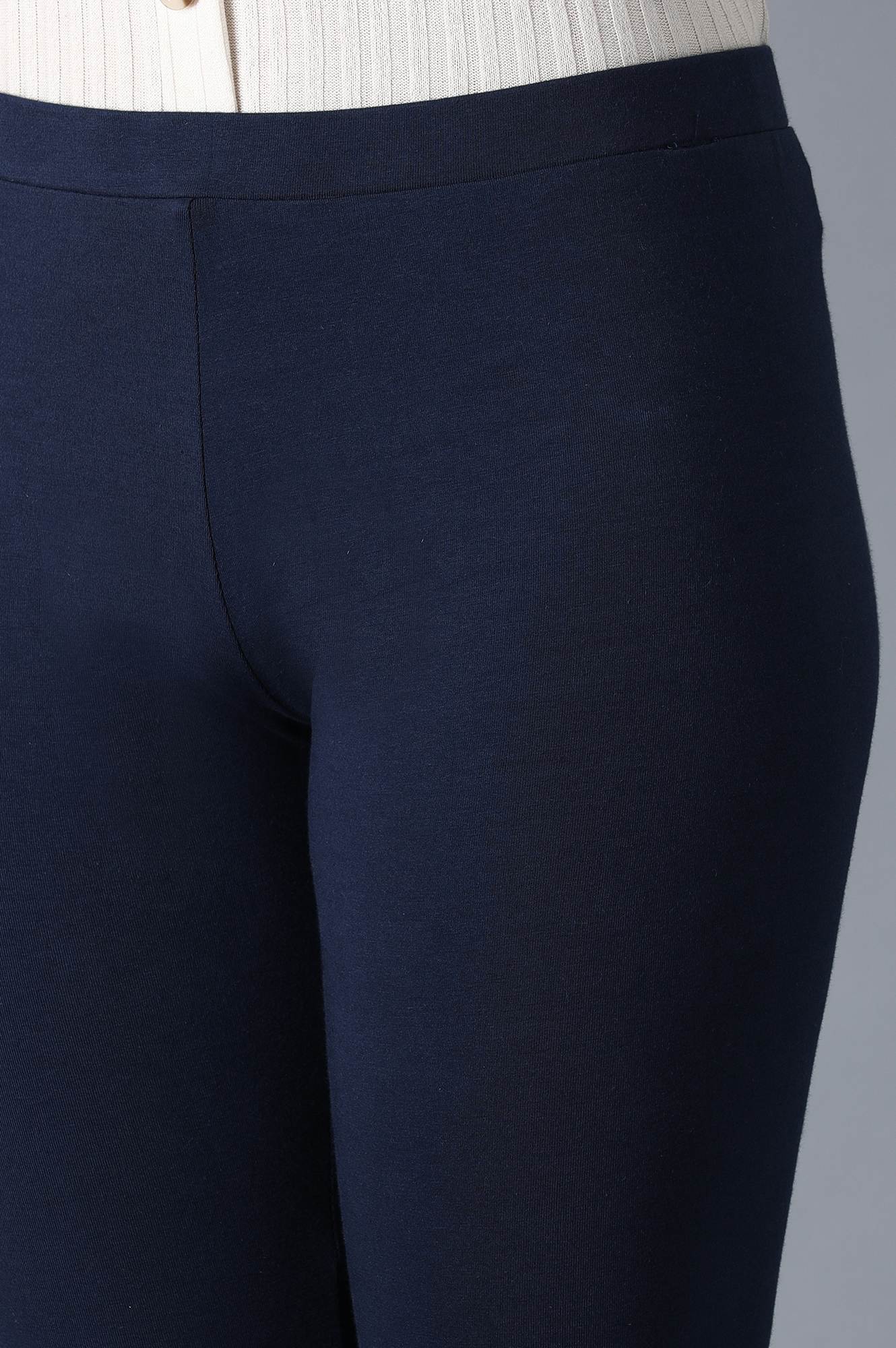 Navy Blue Slim Fit Tights