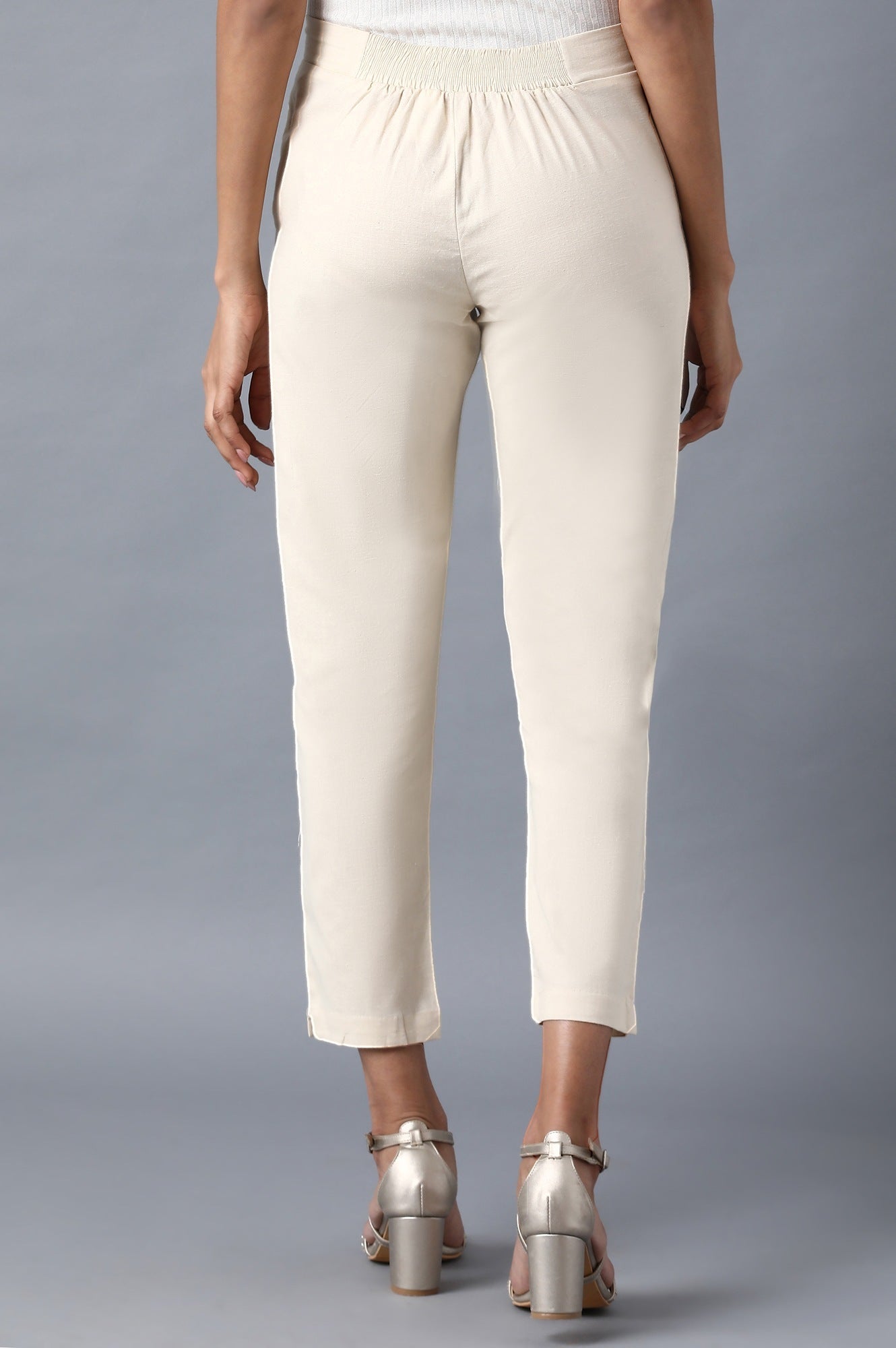 Beige Slim Pants