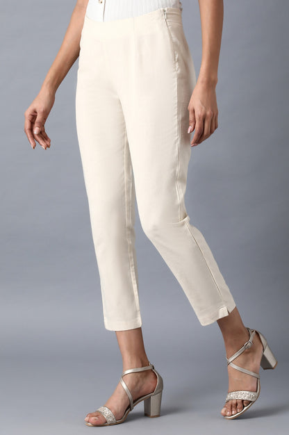 Beige Slim Pants