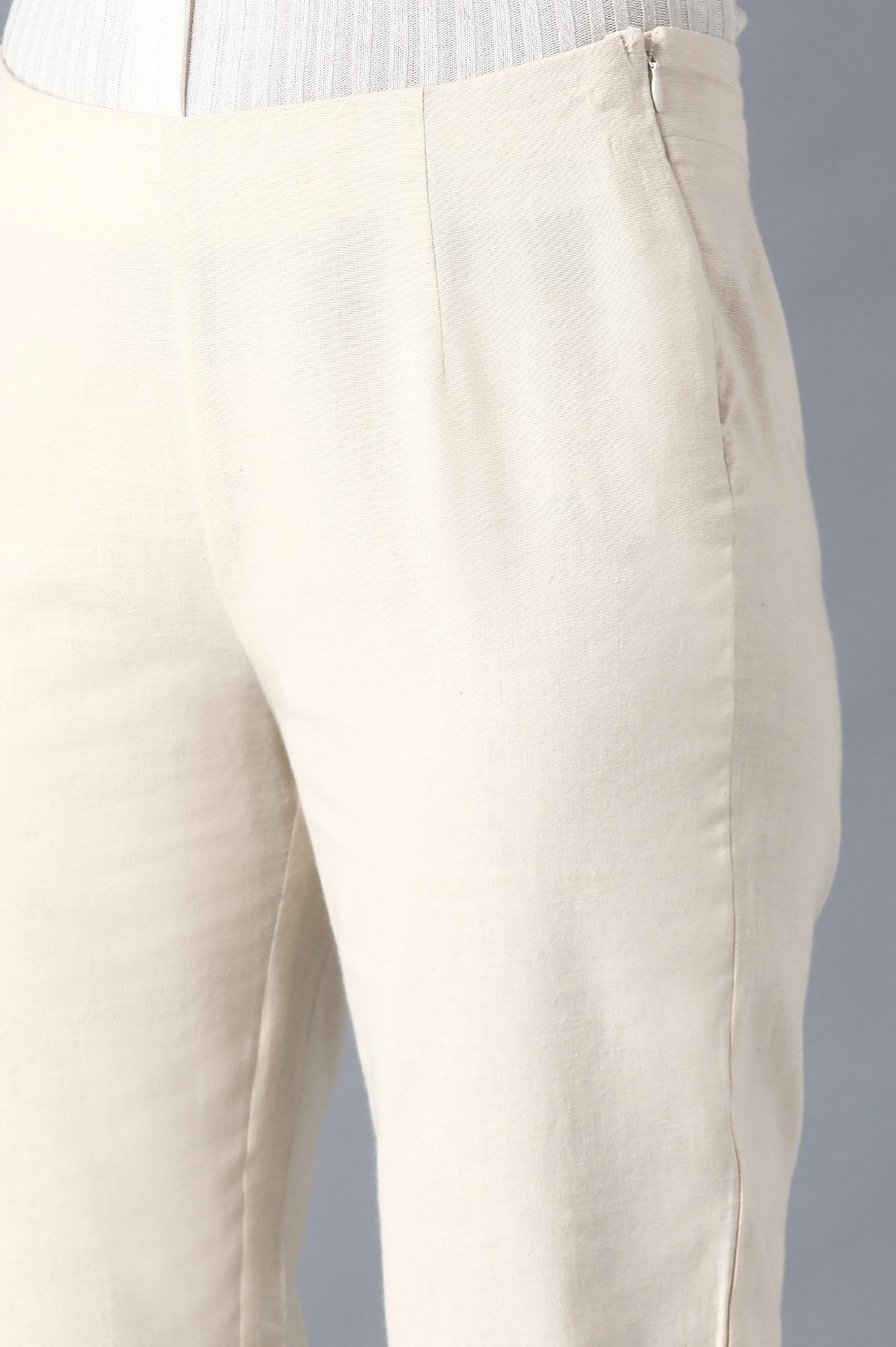 Beige Slim Pants