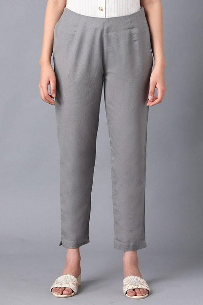 Grey Solid Pants - wforwoman