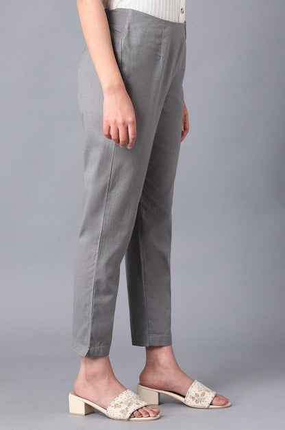 Grey Solid Pants - wforwoman