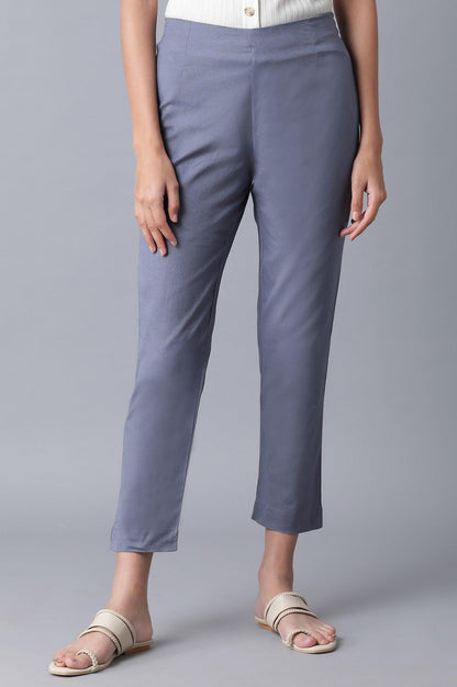 Ecru Cotton Slim Pants - wforwoman