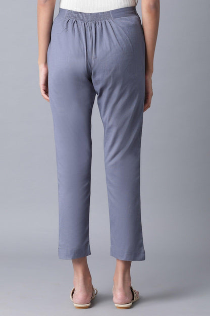 Ecru Cotton Slim Pants - wforwoman