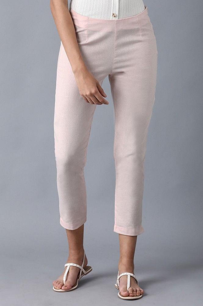 Pink Slim Pants - wforwoman