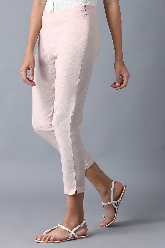 Pink Slim Pants - wforwoman