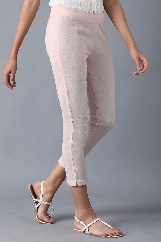 Pink Slim Pants - wforwoman