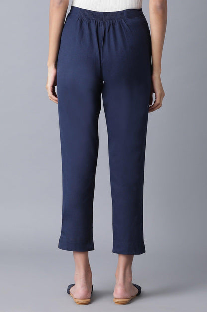 Navy Slim Pants - wforwoman