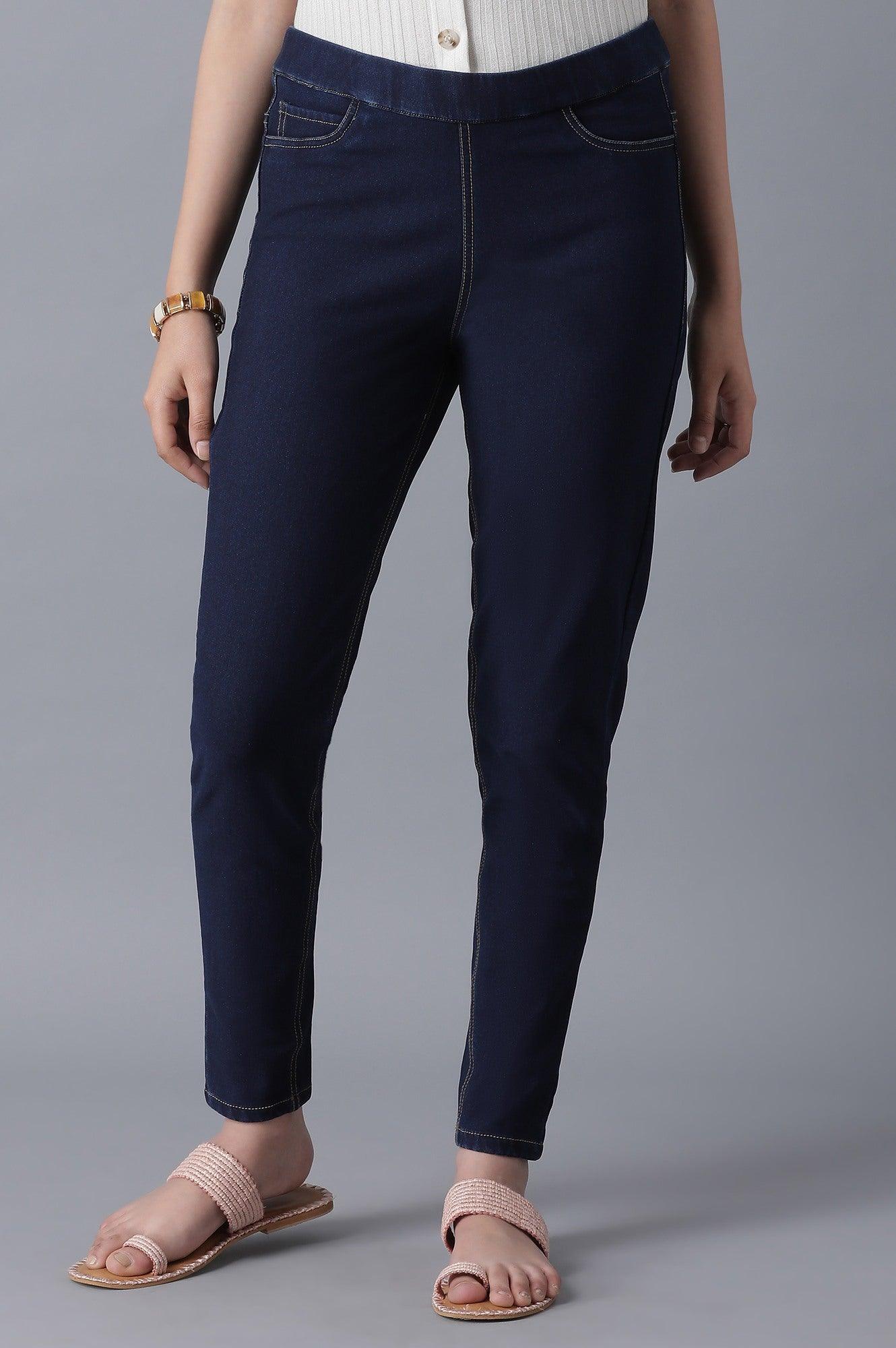 Navy Blue Jeggings - wforwoman