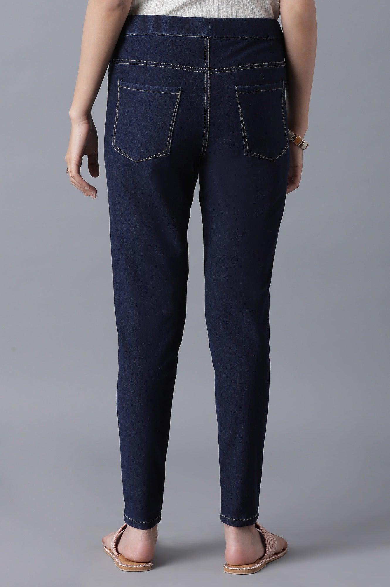 Navy Blue Jeggings - wforwoman