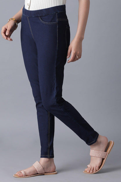 Navy Blue Jeggings - wforwoman