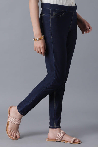 Navy Blue Jeggings - wforwoman