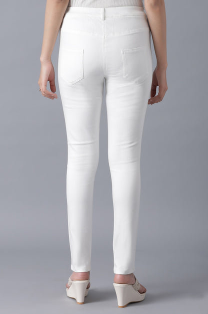 Ecru Casual Jeggings