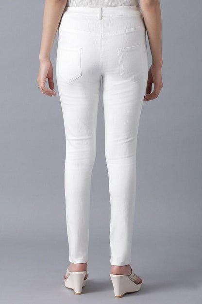 Ecru Casual Jeggings - wforwoman