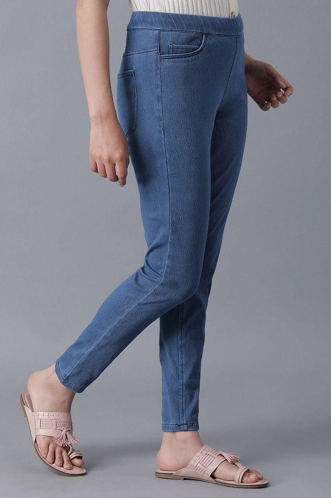 lightt Blue Jeggings - wforwoman