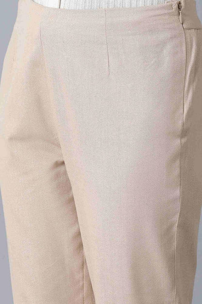 Beige Slim Pants - wforwoman