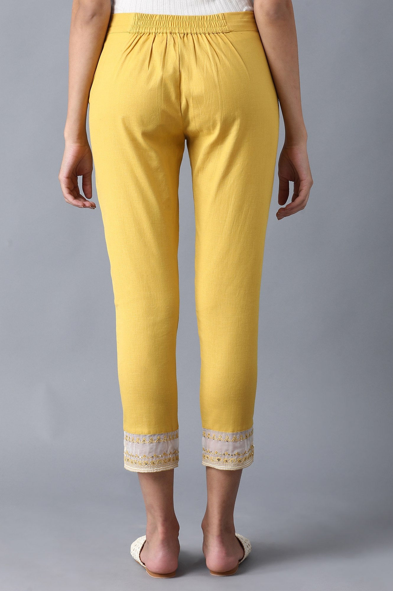 Yellow Slim Pants