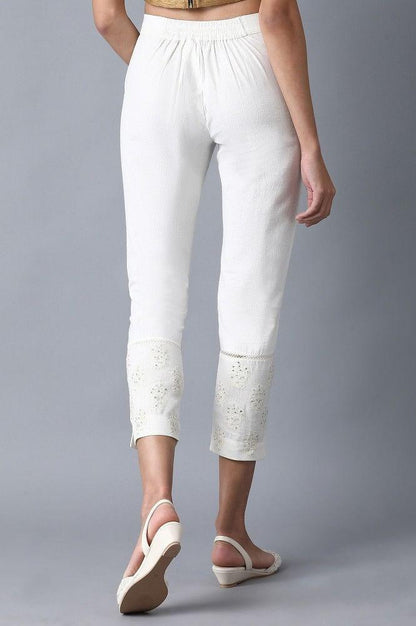 Ecru Slim Pants - wforwoman