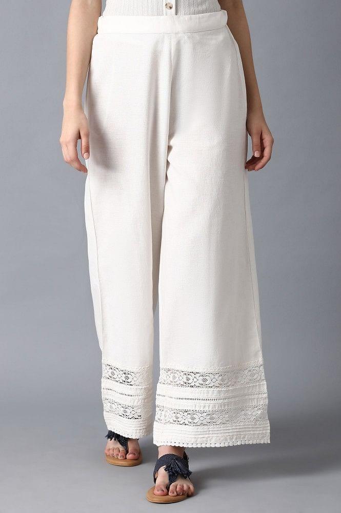 White Parallel Pants - wforwoman