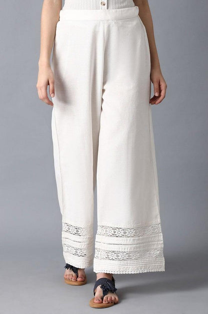 White Parallel Pants - wforwoman