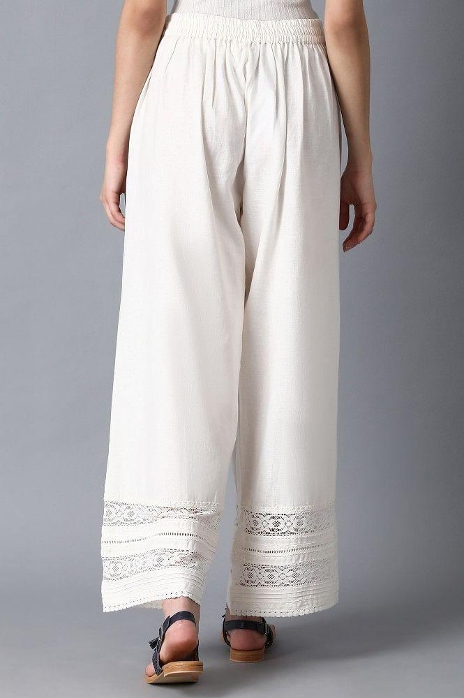 White Parallel Pants - wforwoman