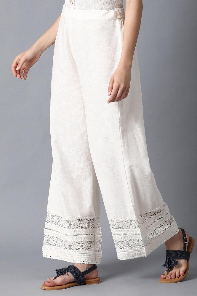 White Parallel Pants - wforwoman