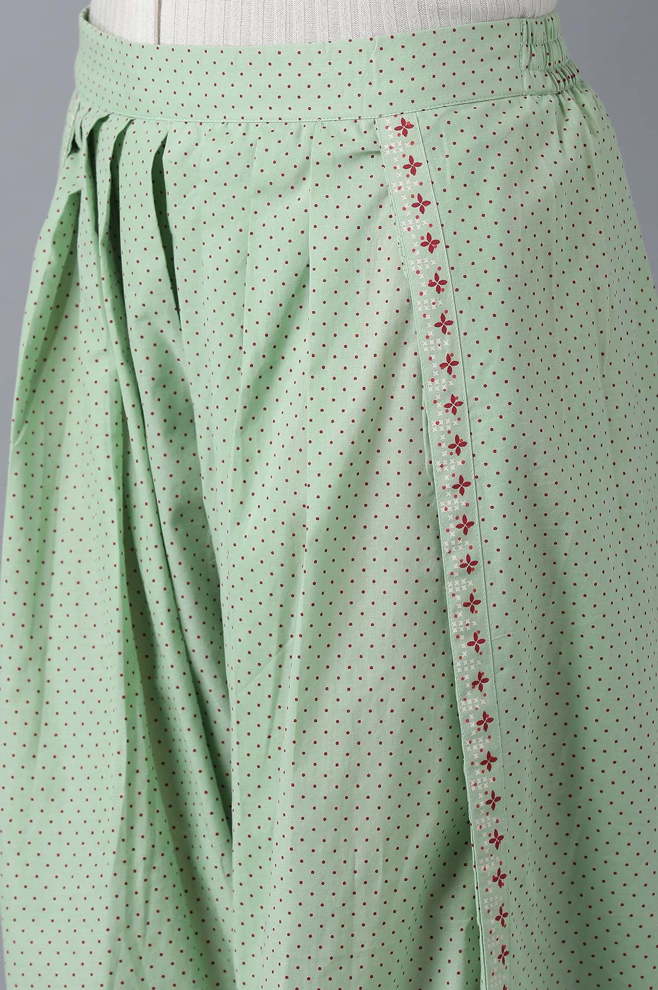 Mint Green Printed Dhoti Pants