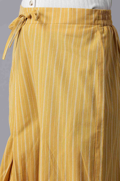 Yellow Tucked Carrot Pants