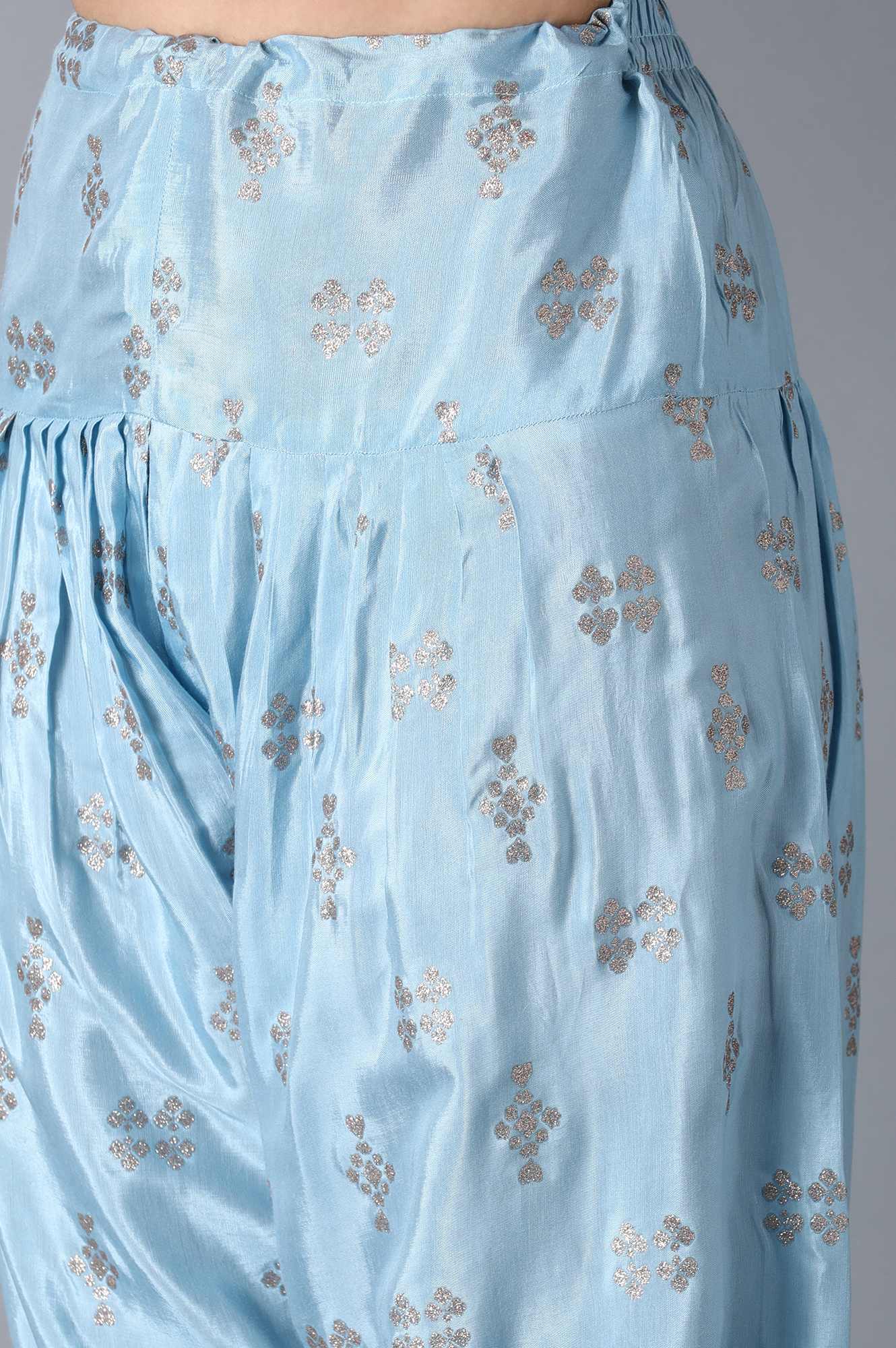 light Blue Pleated Salwar