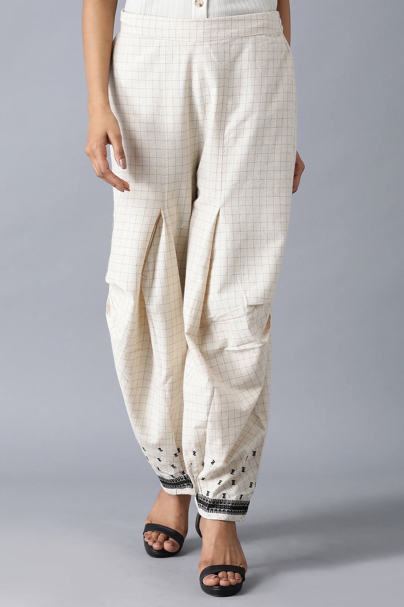 Natural Check Pants