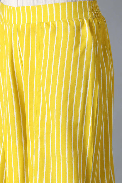 Yellow Stripped draped Pants