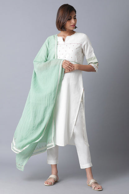 Light Green Kota Drape